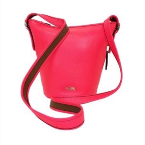 NWOT Coach Duffle Neon Pink Purse - Picture 1 of 5